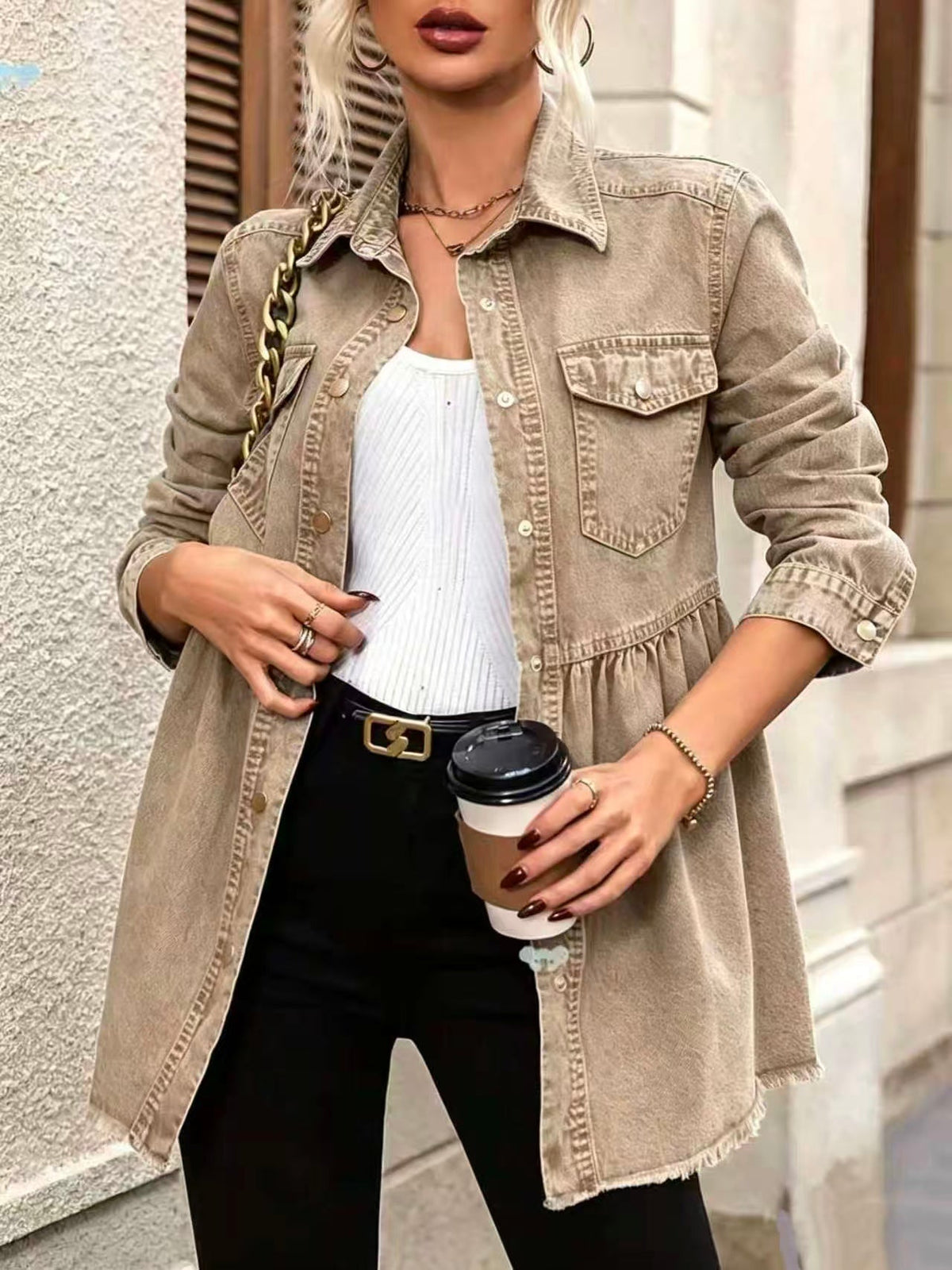🤲LAST DAY SAVE 49% ⏰Women's Long-sleeve Casual Loose-fit Denim Shirt With Collar