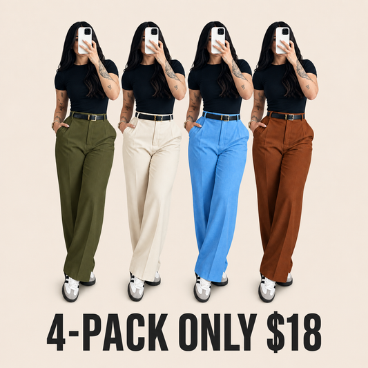 π€²Women's High Waisted Straight Leg Suit Pants Flowy Drape Casual Office Long Trousers with Slimming Effect for Daily Versatile Wear