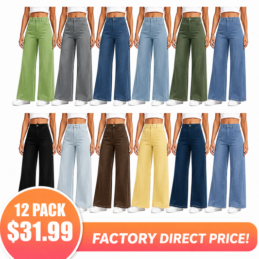 π€²β° TODAY ONLY - High Waisted Tummy Control Wide Leg Jeans