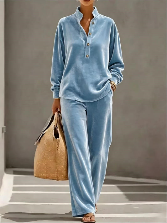 π€²New Arrivalsπ₯Loose And Cozy Velvet Two-piece Set (top And Pants)