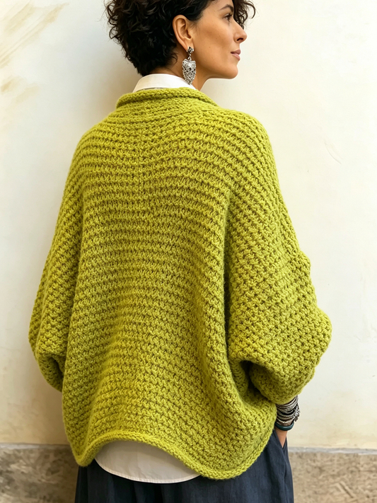 🤲LAST DAY SAVE 49% ⏰Cozy Relaxed Batwing Sleeves Crossover V-neck Sweater