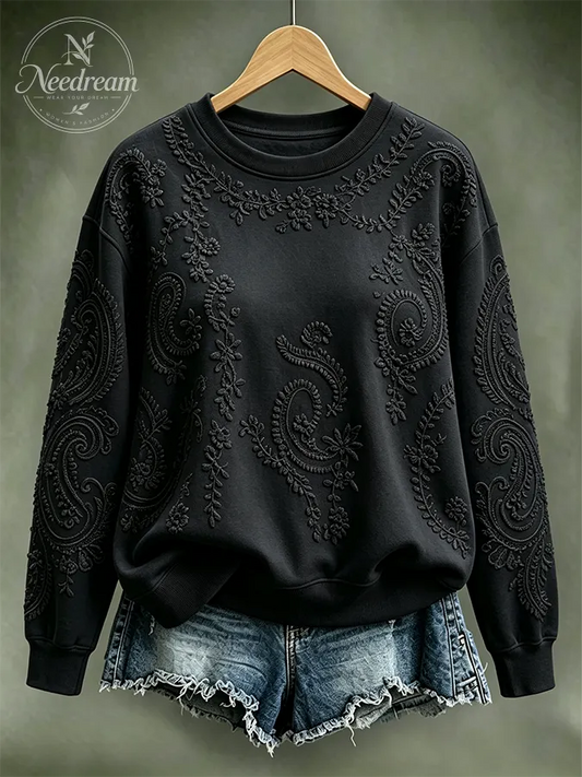 Women's Flower Printed Round Neck Sports Shirt