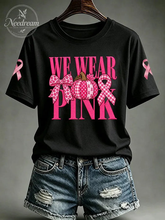 Women'S Casual, I Wear A Pink Printed T-Shirt For Myself