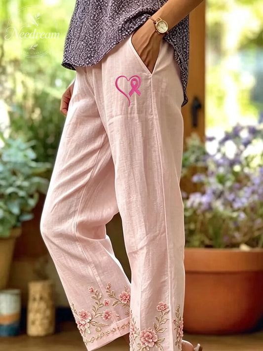 Women'S Breast Cancer Awareness Casual Pants