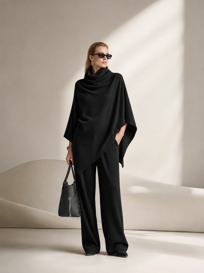 🌸🌸💫New Arrival | Women's 2-Piece Cowl Neck Cape Pants Set 🔥