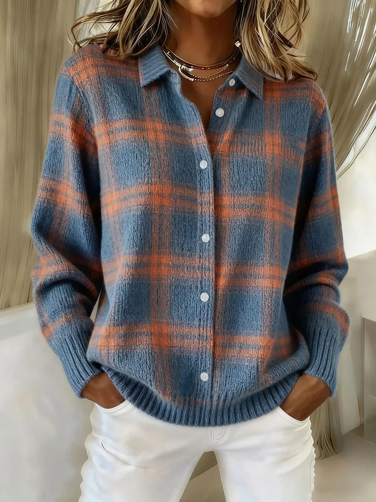 Quinn | Relaxed Plaid Cardigan