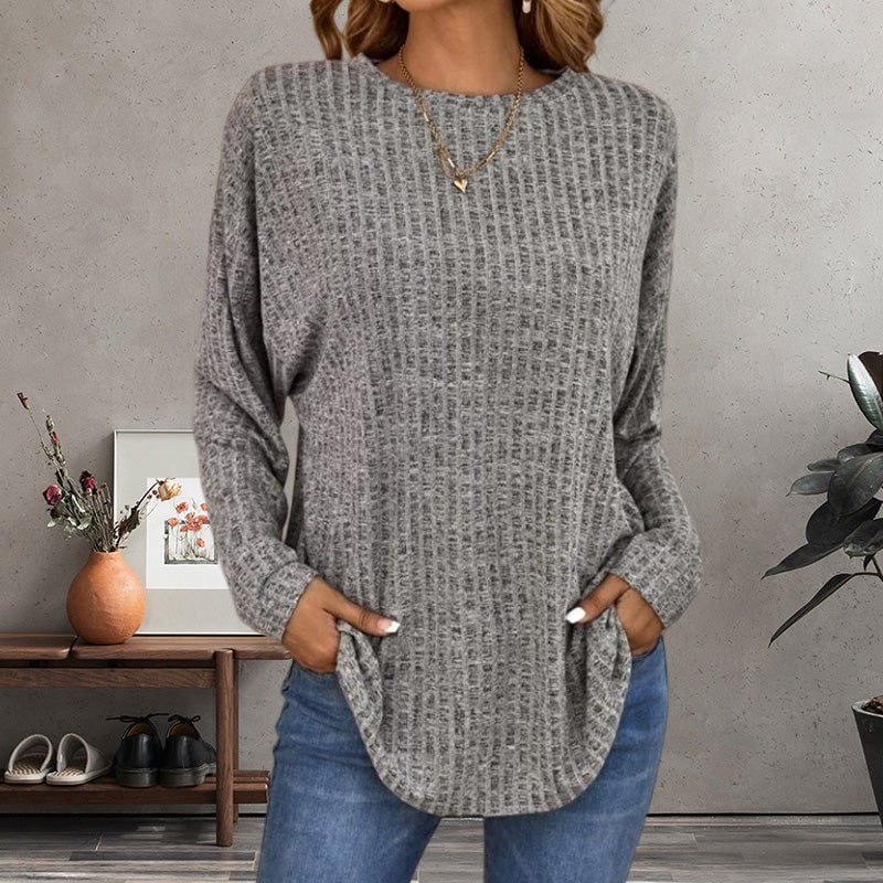 Women's Casual Loose-Fit Knit Top | Soft Long Sleeve Pullover