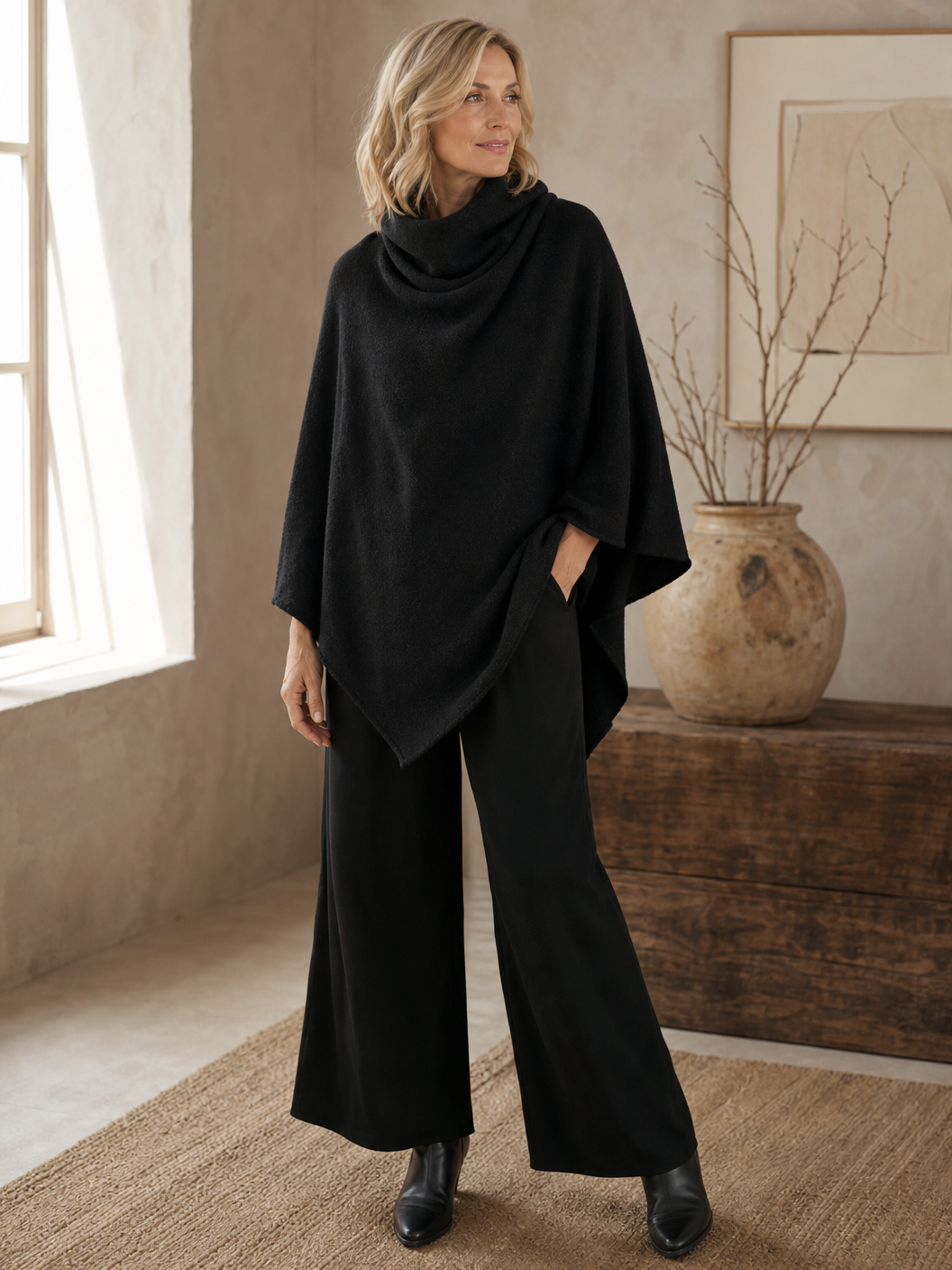 🌸🌸💫New Arrival | Women's 2-Piece Cowl Neck Cape Pants Set 🔥