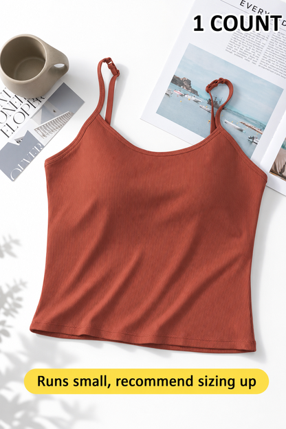 🔥CLEARANCE！👕 Solid Sleeveless Crop Tank Top 🤍