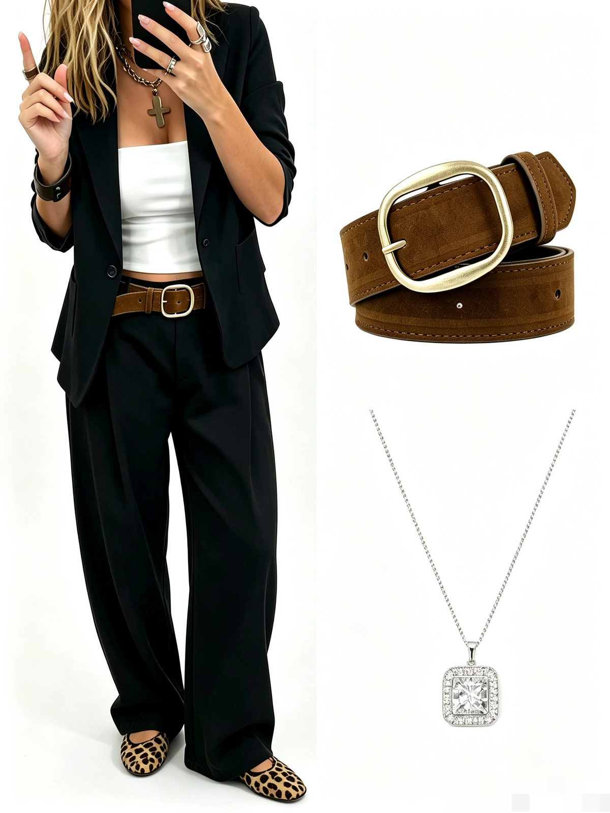 Women's Elegant Two-Piece Blazer & Pants Suit Set
