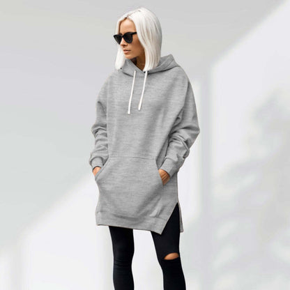 Women's Oversized Long Hoodie Dress with Pocket