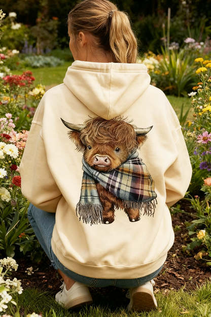 Women's Cute Cow Graphic Sweatshirt | Cozy Casual Crewneck Pullover