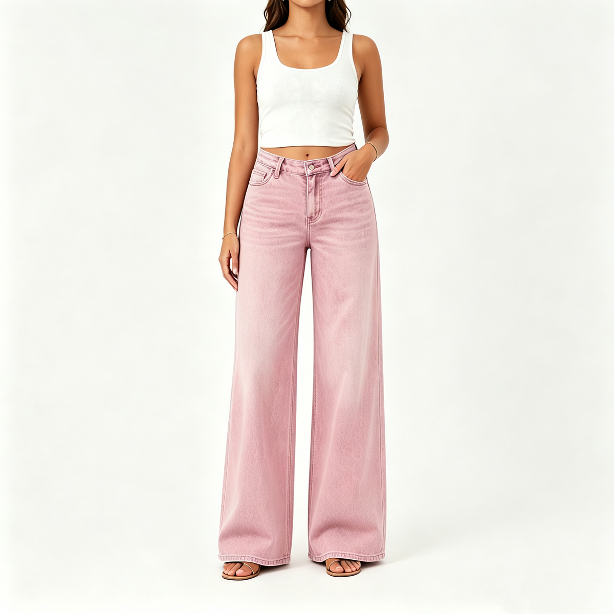 🤲Rise Baggy Stretchy Wide Leg Jeans