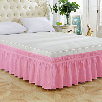 Adjustable Ruffle Bed Skirt – Easy Wrap-Around Elastic Design