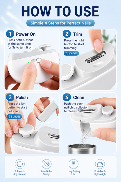 🎊BOGO BUY ONE GET ONE FREE! 💅 Electric Nail Clipper with Polisher ✨