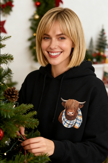 Women's Cute Cow Graphic Sweatshirt | Cozy Casual Crewneck Pullover
