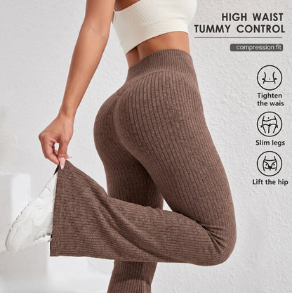 Women's High Waist Flared Leggings | Tummy Control Yoga Pants
