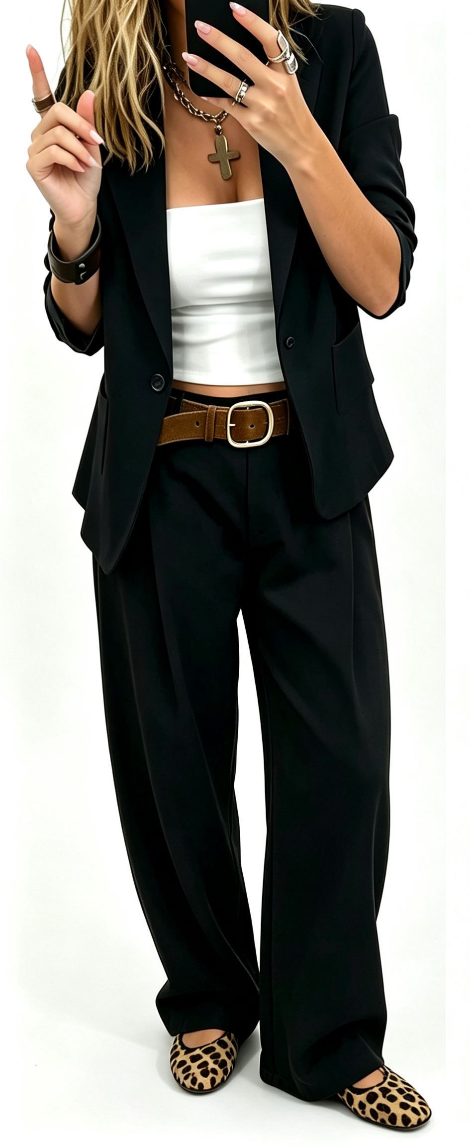 Women's Elegant Two-Piece Blazer & Pants Suit Set