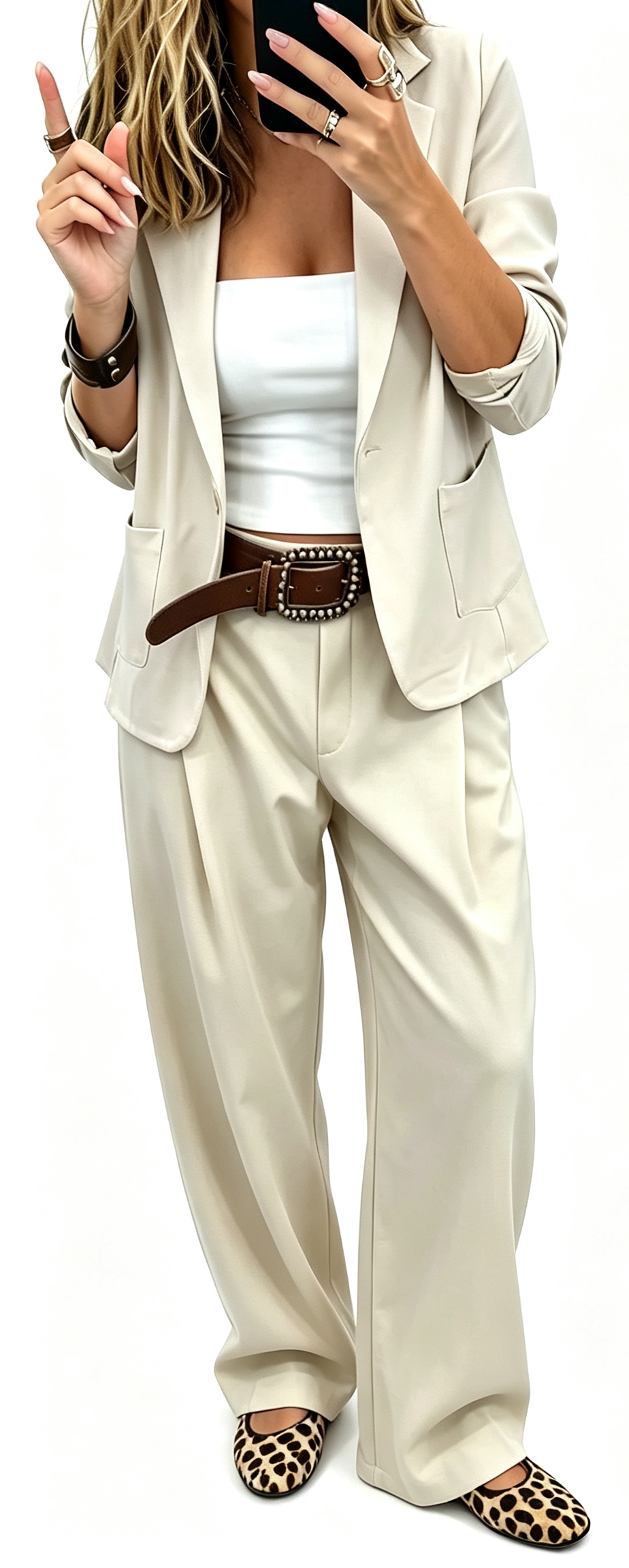 Women's Elegant Two-Piece Blazer & Pants Suit Set