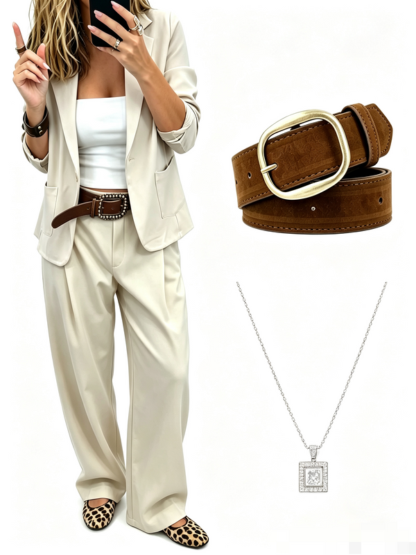 Women's Elegant Two-Piece Blazer & Pants Suit Set