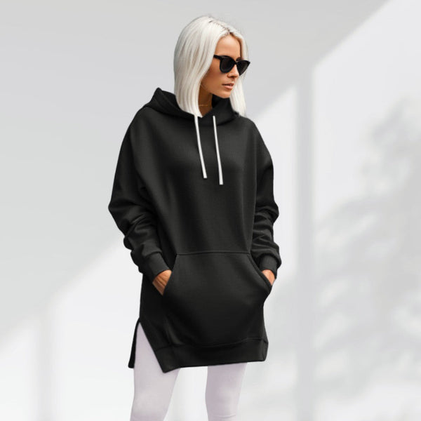 Women's Oversized Long Hoodie Dress with Pocket
