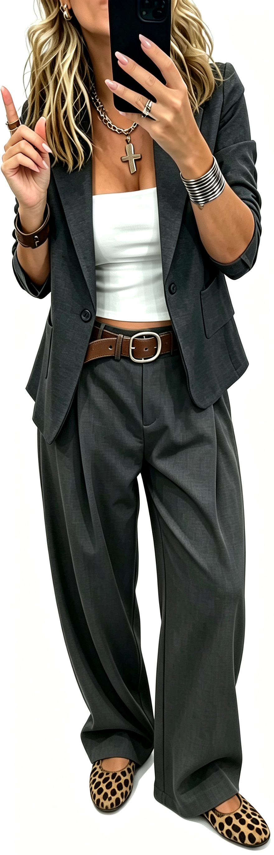 Women's Elegant Two-Piece Blazer & Pants Suit Set