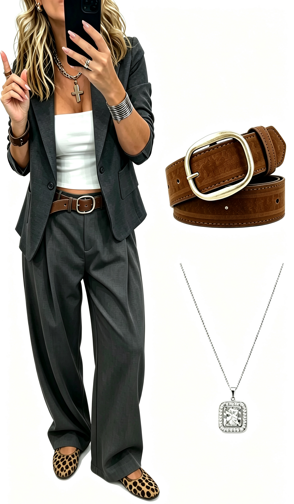 Women's Elegant Two-Piece Blazer & Pants Suit Set