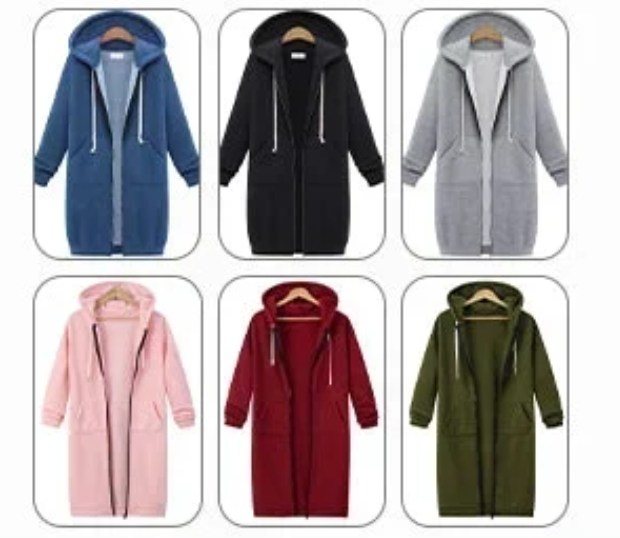 Women's Zip-Up Fleece Hoodie | Cozy Casual Hooded Sweatshirt Jacket