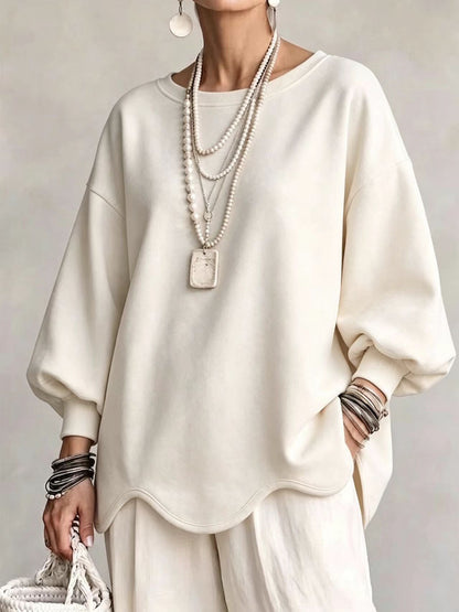 🤲LAST DAY SAVE 49% ⏰Oversized Sweatshirt With A Wavy Hem