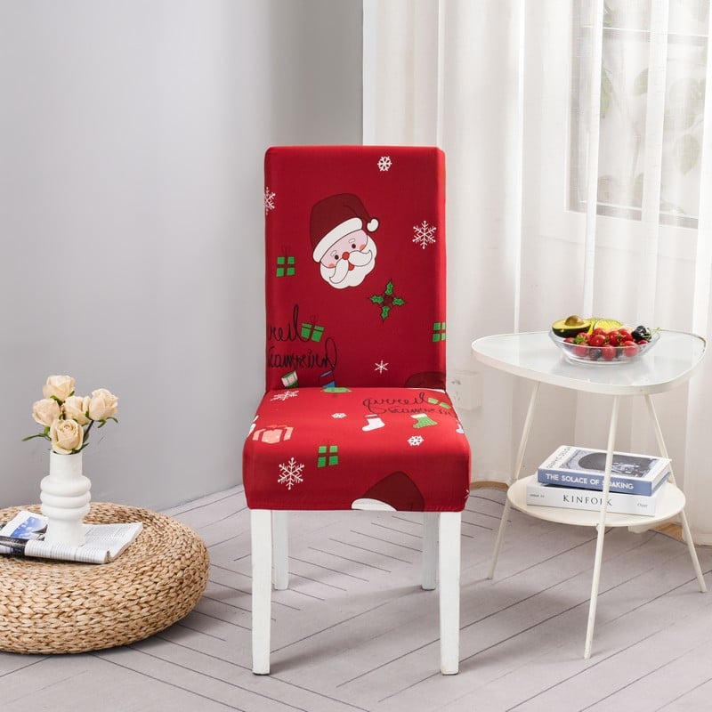 Christmas Dining Chair Covers – Stretch Holiday Chair Slipcovers