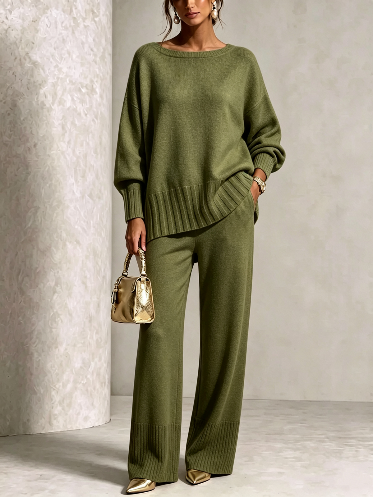 🤲🎁New Arrivals🔥Hot Sale Soft Cashmere Casual Sweater Suit