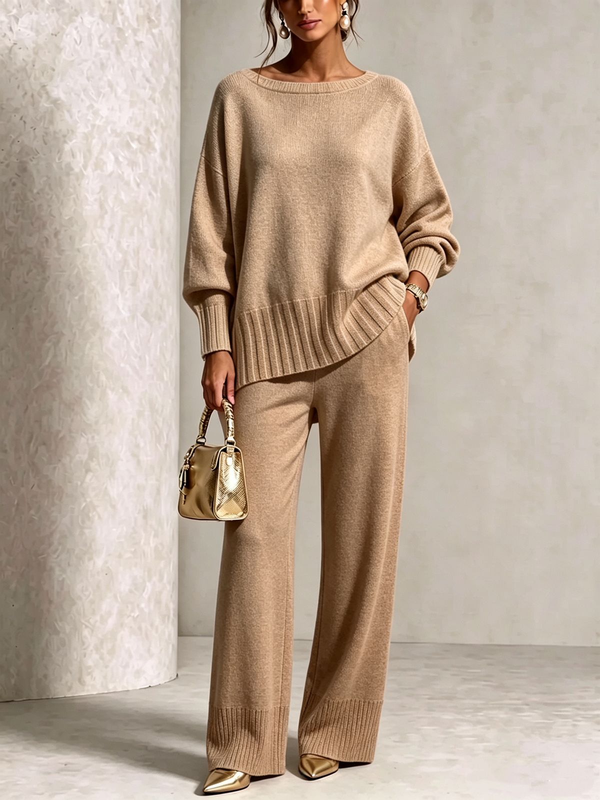 🤲🎁New Arrivals🔥Hot Sale Soft Cashmere Casual Sweater Suit