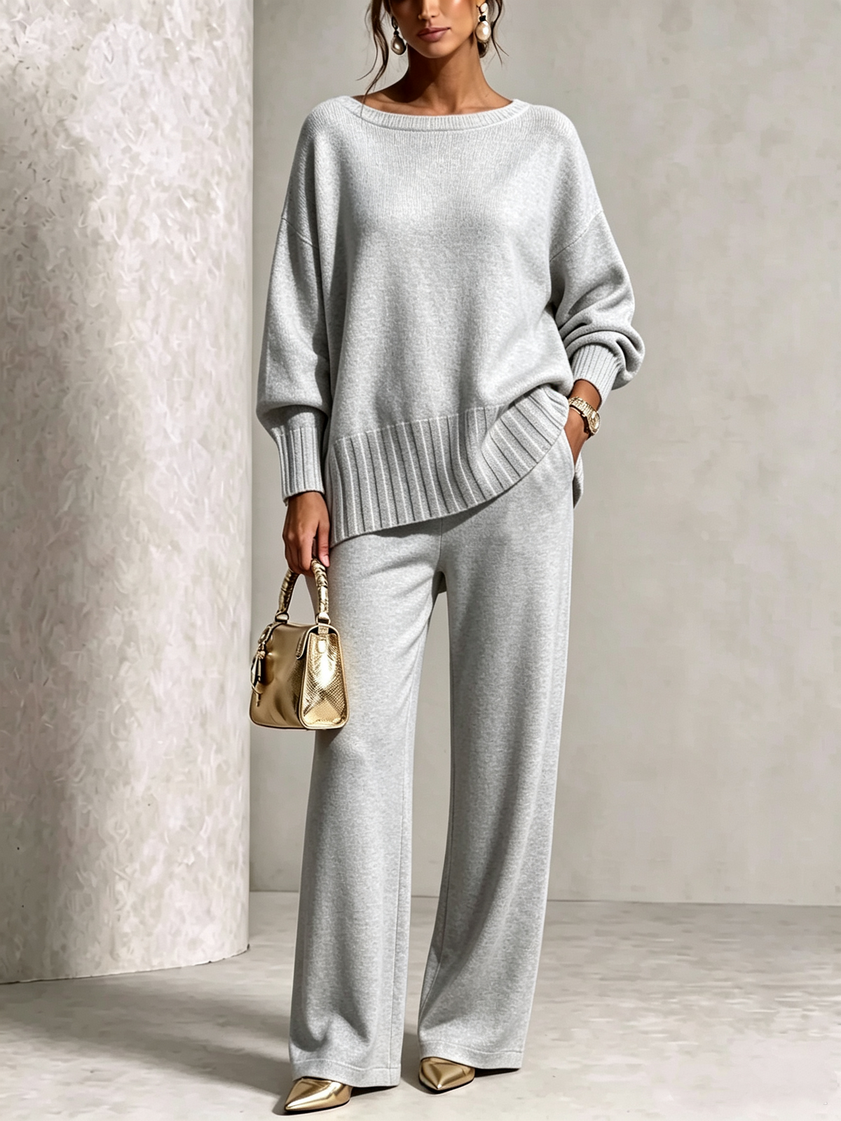 🤲🎁New Arrivals🔥Hot Sale Soft Cashmere Casual Sweater Suit