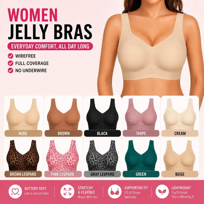 🤲⌛Limited-Time Offer - Women Jelly Bras Wirefree Full Coverage No Underwire