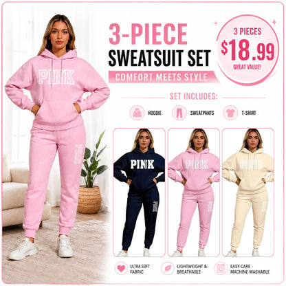 🤲Women's Casual Printed Hoodie & Drawstring Jogger Pants Set