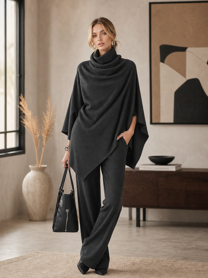 🌸🌸💫New Arrival | Women's 2-Piece Cowl Neck Cape Pants Set 🔥