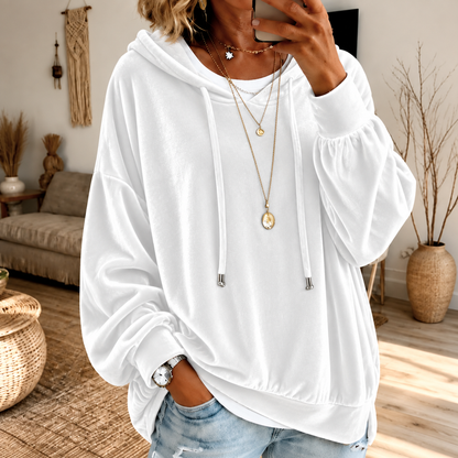 🤲🔥Limited-Time Promotion Women's Loose Velvet Drawstring Hoodie