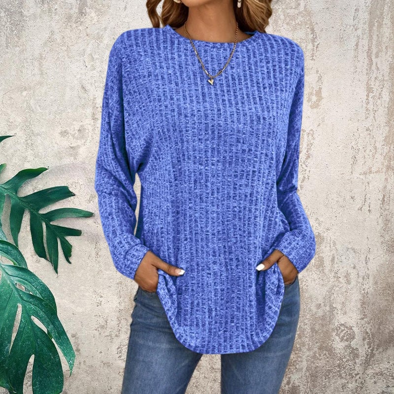 Women's Casual Loose-Fit Knit Top | Soft Long Sleeve Pullover