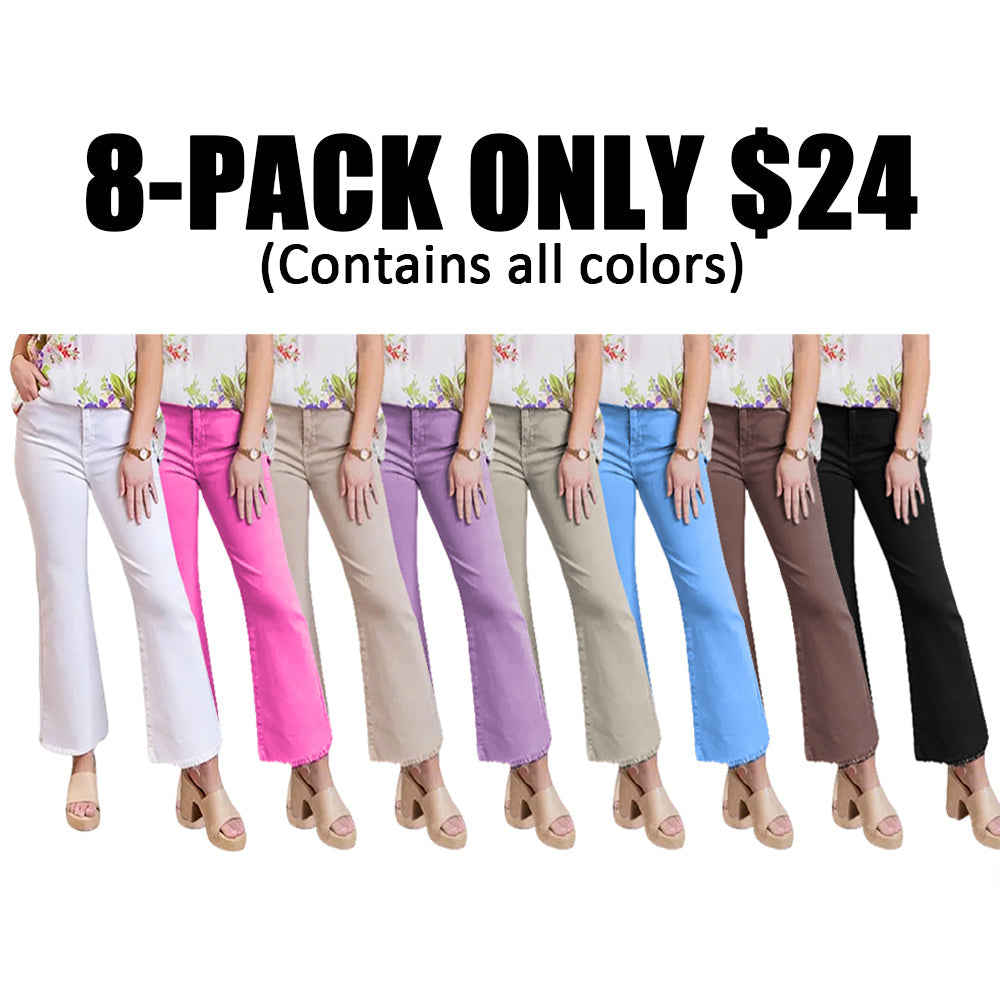 🤲✨ Women's High-Waisted Cropped Flare Pants 👖