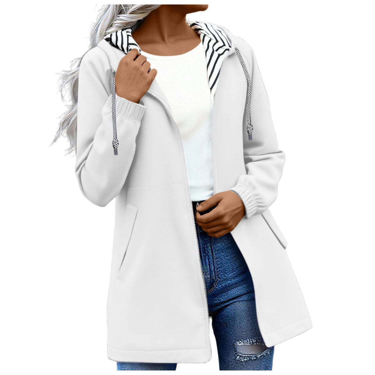 Women's Casual Waterproof Hooded Jacket | Lightweight Rain Windbreaker
