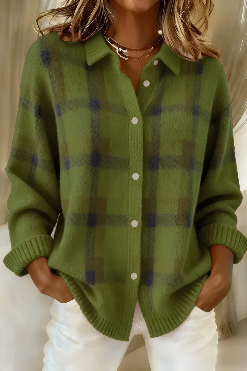 Quinn | Relaxed Plaid Cardigan