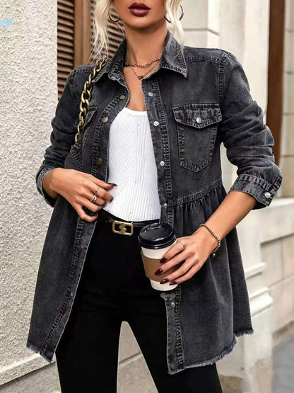 🤲LAST DAY SAVE 49% ⏰Women's Long-sleeve Casual Loose-fit Denim Shirt With Collar