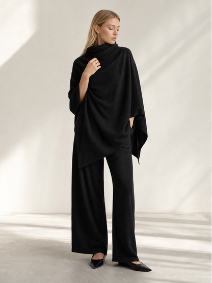 🌸🌸💫New Arrival | Women's 2-Piece Cowl Neck Cape Pants Set 🔥