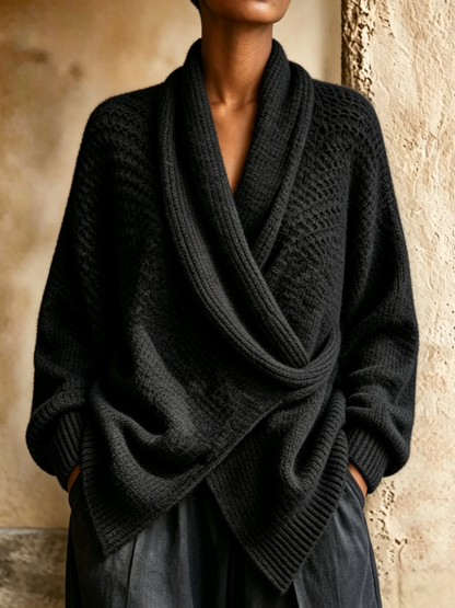 🤲LAST DAY SAVE 49% ⏰Chic Shawl Colla Lime Green Oversized Knitwear