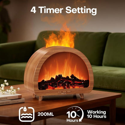 Cozy Fireplace Aroma Diffuser – Realistic Flame Effect & Relaxing Home Ambiance