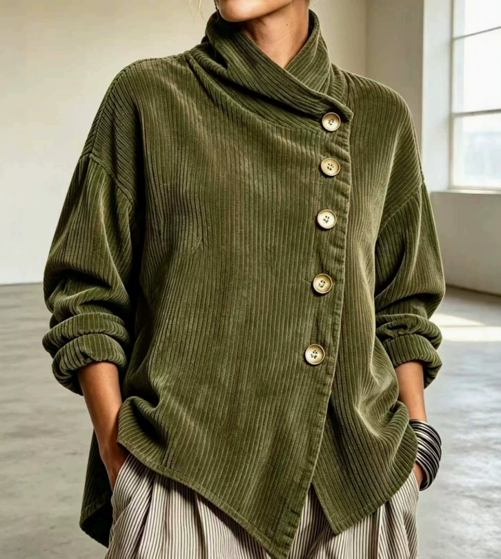 🤲LAST DAY SAVE 49%🔥Chic Oversized Asymmetrical Denim Shirt