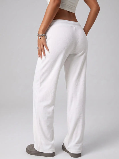 💥Limited Time Offer | Women's Low-Rise Flare Sweatpants - Soft Stretch Drawstring Y2K Pants