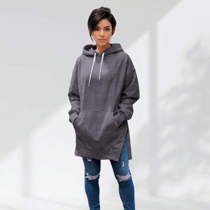 Women's Oversized Long Hoodie Dress with Pocket