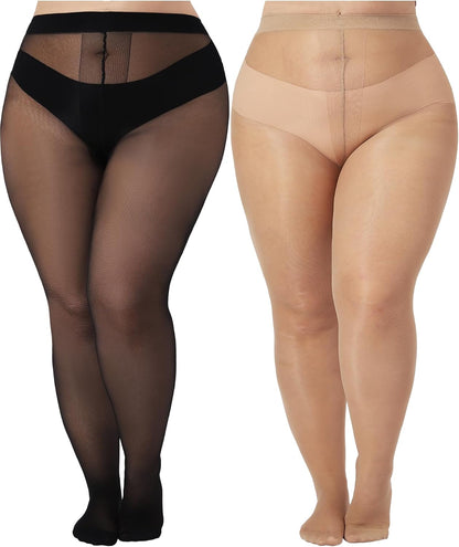💥Special Offer | Women's Ultra Thin Sheer Tights - Plus Size Everyday Pantyhose