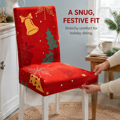 Christmas Dining Chair Covers – Stretch Holiday Chair Slipcovers